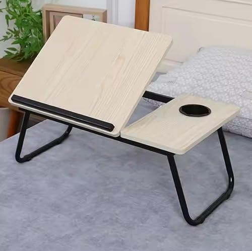 Laptop Stand Smartphone Holder Adjustable Non-Slip Desk White Wood O1991