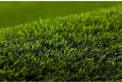 Tapis de gazon synthétique en rouleau de rouleau 25 x 1 m H2 cm vert clair effet germé réaliste, gazon synthétique antidérapant fond caoutchouté terrrace balcon piscine intérieur extérieur