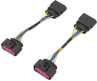 Fraylis 2PS Connettore per Fari Allo Xeno 10 Pin a 14 Pin per Golf Mk6 A1 A3 8P A4 A5 A6 A8 1J0973737 1J0973835 Adattatore Fanali Xenon Cavo Faro Adattatore Fari