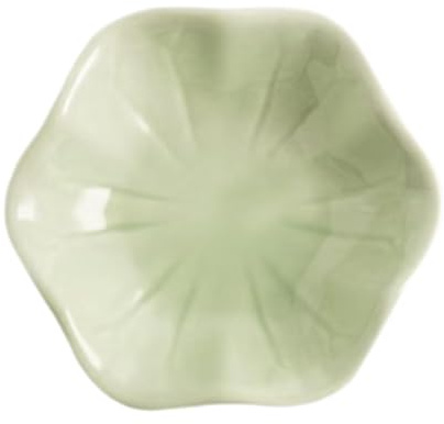 FashionCha Coupelle à Bijoux Plat de Service Repose-cuillère de Cuisine Bol Décoratif Porte-Bracelets Polyvalente en Céramique Adaptée pour La Table de Chevet E, Vert Clair
