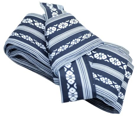 Thewasc Cintura kimono multiuso da uomo, leggera, comoda, con chiusura adesiva, cintura per festival culturale, essenziale, cintura tradizionale giapponese, Nero , Taglia unica