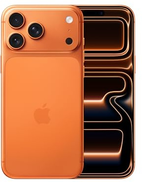 Apple iPhone 17 Pro Max 1 TB: 6.9-inch Display with ProMotion, A19 Pro Chip, Best Battery Life in Any iPhone Ever, Pro Fusion Camera System, Center Stage Front Camera; Cosmic Orange