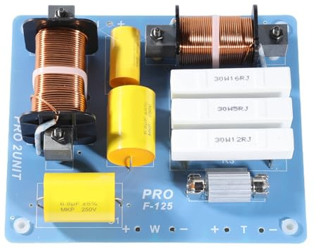 BUBEFSKD F125 Separatore di frequenza uditiva a 2 vie Filtro Altoparlante Con Grande Condensatore Per Migliorata Qualità del Suono Componente Professionale Altoparlante