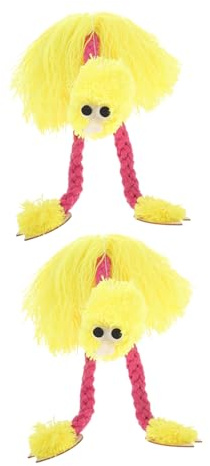 Toddmomy 2pcs Plush Ostrich Marionette Puppet Soft String Animal Puppets for Pretend Play Educational Theater