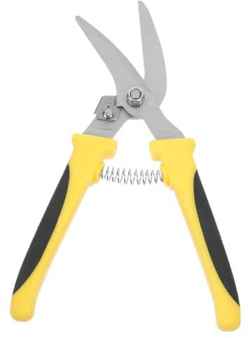 Kisangel Tijeras para Chapa de Acero Inoxidable Cortador de Metal Resistente Tijeras Industriales con Mango Antideslizante Bicolor y Seguro de Cierre Ahorro de Esfuerzo para Uso