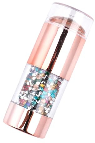 Baluue 2 Stück Nagel Stempel mit Silikonkopf und Stamping Schablonen für DIY Nail Art Elastischer Silikonstempel mit Strassverzierung für French Nails und Professionelles Maniküre design
