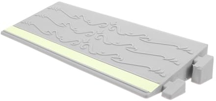 Luxshiny Non-slip Threshold Ramp for Sweeping Robots and Wheelchairs, 25x5cm Grey Plastic Indoor Doorway Transition Strip Ramp for Home Steps and Door Sills