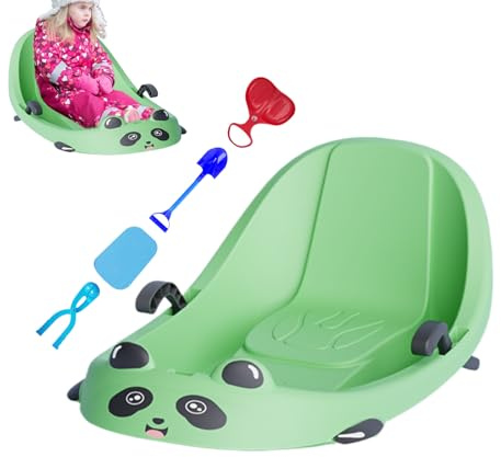 Sleds for Kids - Built-in Backrest Sport Supplies,Kids Outdoor Sled with Brake,for Snowy Hills Park Backyard Playground Boys Girls Children Preschoolers