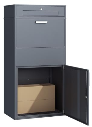 WESTMANN Pavo Briefkasten mit Paketbox Anthrazit RAL 7016 Stahl wetterfest