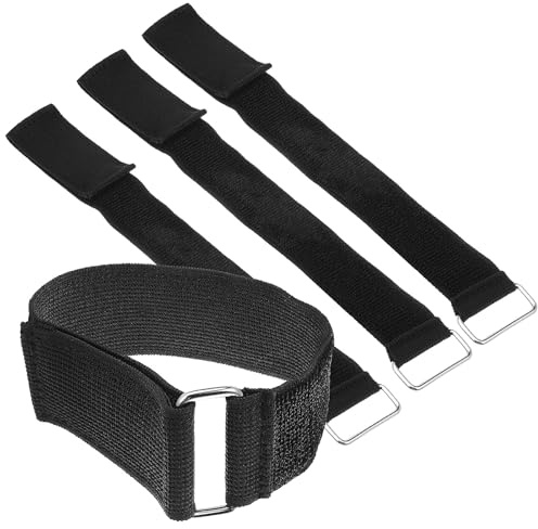 iplusmile Correas de Sujeción Elásticas Hebilla de Hierro 38 CM X 40 CM 4 Unidades Correas Organizadoras de Cables Ajustables de Nailon Resistentes para Almacenamiento y Gestión en