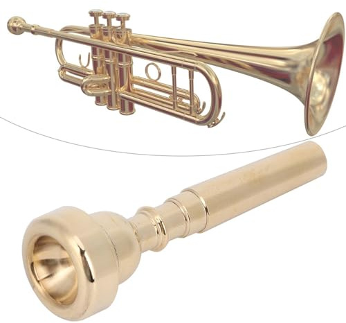 Cryfokt Professionelles Messing-Trompetenmundstück, Glatte Oberfläche, Klarer Klang für Anfänger und Professionelle Spieler, Gold 3C 5C 7C für Musikbegeisterte (7 Goldenes C)