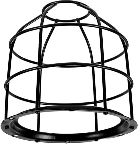 CONGARTENO Grille de Protection Antidéflagrante en Fil Métallique Noir, Abat-jour Industriel Résistant aux Chocs pour Lampe D’atelier et Feu de Signalisation, Cage Métallique Solide