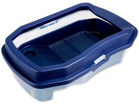 Abaodam Vasca per Tartarughe Resistente all Usura e Rottura in Plastico Blu Piattaforma Doppia e Vasca per Riposo e Deposizione delle Uova
