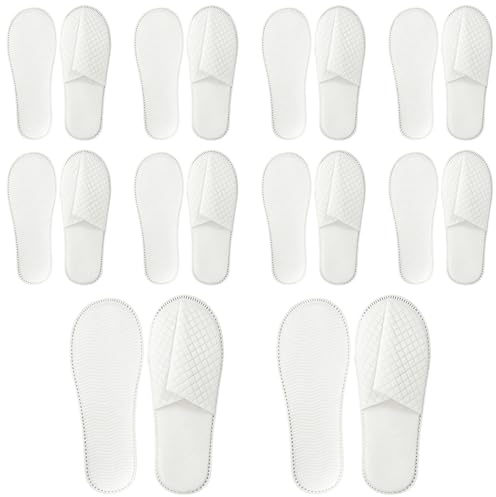 RUKAN Ciabatte Usa e Getta Ospiti Economiche, Ciabatte Ospiti con Suola Antiscivolo, Set Monouso Unisex per Albergo Casa Viaggio Bagno, Taglia Unica, 10 Coppia
