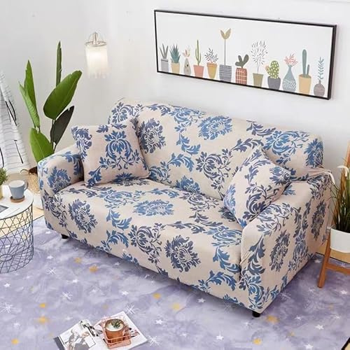 woxefo Sofabezug Stretch Couch Überzug Elastisch - Sofaschoner rutschfest Sofa Bezug für 1/2/3/4 Sitzer & Ecksofa L-Form, Waschbare Couchbezug Möbelschutz mit Bindebändern(D,180cm-230cm)