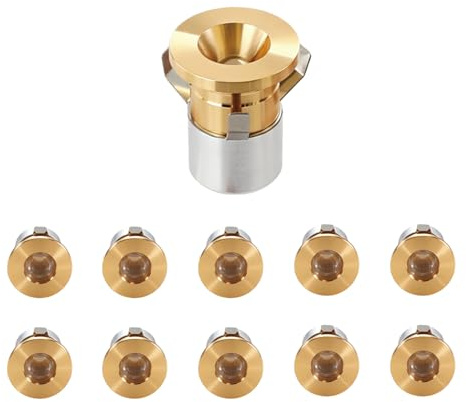 10 Stück Led Spot, 1W mini Einbauleuchten, 230V 3000K Einbaustrahler, Gold | MRDEER Ultra Flach Deckenspots Deckenstrahler, Für Küche Wohnzimmer schranklicht vitrinen treppenstufen beleuchtung