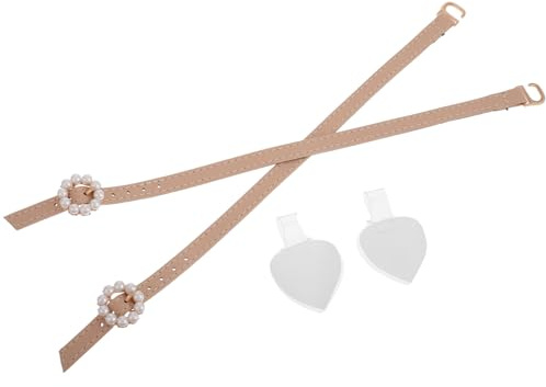Tofficu Correa para Zapatos de Mujer Perla, Antideslizante y Ajustable, para Tacones Altos y Tobillo, Elegante y Fácil de Usar