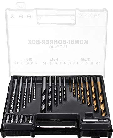 FEVERWORK 24pcs/300pcs 2-10mm HSS Twist Drill Bit Set Metric Wall Plugs Impact Wood Working Tool with Case - 24#