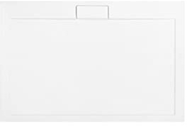 Duschkar 110x90 cm + sifon mycket platt sanitetsakryl högkvalitativ duschkar glasfiberförstärkt bricka rektangel konstruktionshöjd: 4,5 cm avloppsarmatur/hävert Domoplex komplett