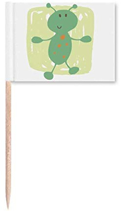 Universe And Alien Graffiti Alien Toothpick Flags Marker Topper Party Decoration