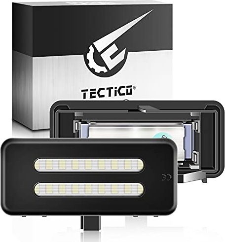 TECTICO LED Interieur Sonnenblende Kosmetikspiegel Birne Leselampen SMD 6000K Xenon Pure White 12V Autolampe für E90 E91 E92 E60 E61 E70 E71 E72 E84 F25, 2 Lampen