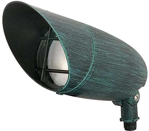 OHBULBS 1-Light Landscape Flood Light Fixtures - 150W Non-Dimmable Halogen Light Fixture - Outdoor Light Fixture - Ceiling Mount - Antique Verdigris; OL-34414