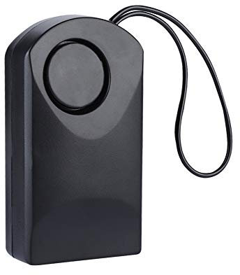 Hagen Alarme de Porte Portable Abs Noir 120Db Capteur Tactile sans Fil Anti-vol Alarme de sécurité Bouton de Porte Fort