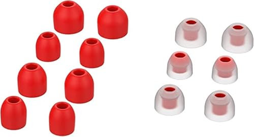 Adhiper 7 Pairs WF-1000XM4 Replacement Ear Tips Compatible with Sony WF-1000XM3 WF-1000XM4 Headphones Silicone Eartips for Sony Headphone Accessories(Red)
