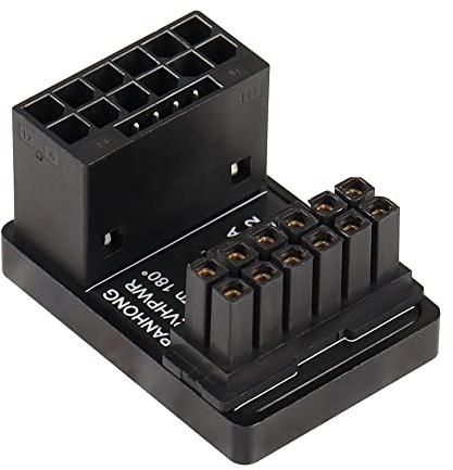CERRXIAN 12VHPWR 180° vinkeladapter, PCI-e 5.0 ATX3.0 600 W 16-stifts, för GPU 12+4-pin RTX 3090Ti 4070Ti 4080 4090 (typ A)