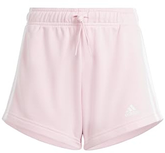 adidas Mädchen Essentials 3-Stripes Shorts, Clear Pink/White, 13-14 Years