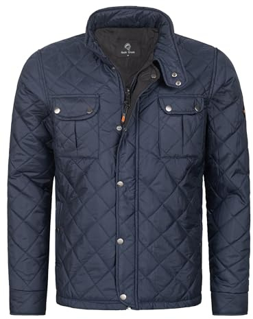 Rock Creek Herren Steppjacke Übergangsjacke Leicht Herrenjacke Männer Jacken Stepp Jacken mit Kapuze Daunenjacke Thremojacke H-347 Navy XL
