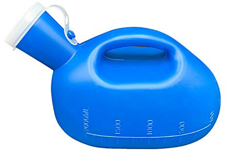 UNbit Urinale for Männer – 2000 ml Dicke Kunststoff-Bettpfannenflasche for Männer mit Deckel – tragbare Urinflaschen for Männer – Reise-Urin-Sammelbehälter, bequem und praktisch Urinal