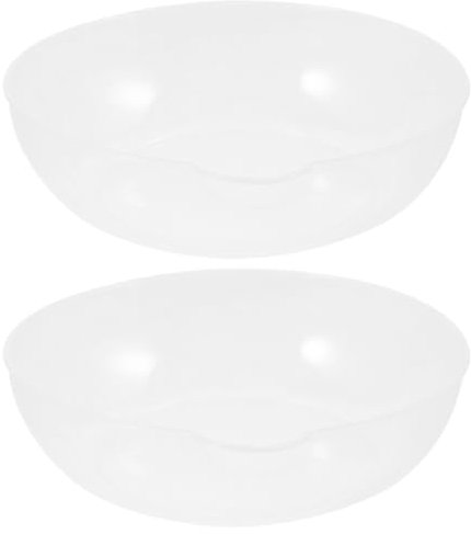 SEWACC 2pcs Weighing Pan Weighing Cup, Scale Tray Clear Plastic Pan Cooking Food Scale Plate for Jewelry Cooking Baking