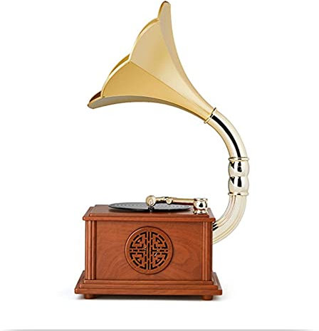 Decoración del hogar, gramófono Antiguo Retro, fonógrafo Tocadiscos, Tocadiscos de Vinilo, Sistema de Altavoces estéreo, grabadora de Control