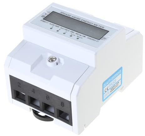 Compteur d'électricité 3 phases 4 fils pour système de mesure de puissance 3 x 220 V/380 V 5 (100 A) Compteur d'électricité triphasé Compteur d'électricité 3 phases 4 fils Din 3 x