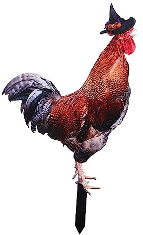 SUPVOX 3pièces Piquet De Jardin Acrylique avec Décoration De Poulet Et Coq pour Touche Festive Espace Extérieur pour Décorations De Fête