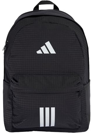 adidas Mixte ESSENTIALS 3 STRIPES BACKPACK BACK TO SCHOOL 2, black/white, One size