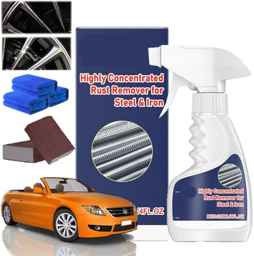 Hochleistungs-Metall-Rostlöser, Heavy-Duty Metal Rust Remover, Multifunktions-Rostlöserspray, Rostschutzspray für Autos, Car Rust Removal Spray (120ml-1PC)