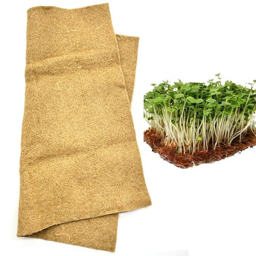 OHYER Anzuchtmatte winterschutz für kübelpflanzen Kokosmatten Grow Anzucht Anzuchtmatte Zuschneidbar Für den Anbau von Sellerie Sprossen anstelle von Torf Steinwolle Moos Kokosnuss (500g/㎡ 50 * 50cm)