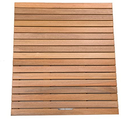 Tapis de Bain en Bois Naturel, Tapis de Douche, Tapis de Salle de Bain antidérapant en Bambou, Tapis de Bain en caillebotis en Bambou, Design à Lattes, pour Une Utilisation intérieure ou ext