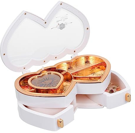 Alipis Caja Musical Corazón Cascanueces De San Valentín Madera