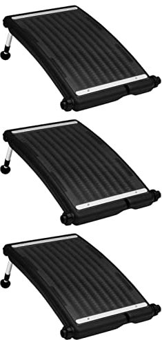 ShGaxin Paneles calefactores solares curvados Piscina 3 uds 72,5x46 cm, Calentador Agua Piscina, Solar Pool Heater, Panel Solar Piscina