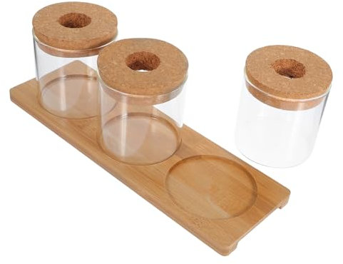 Sosoport 1 Set Hydrokulturpflanze Glasflasche Zimmerpflanze Terrarium Pflanzen Blumentopf Vasen Pflanzenanzucht Kreative Hydrokulturvase Anzuchtstation Vase Hydrokultur Bambus