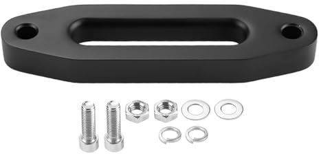 Nicear Synthetic Winch Chain Fairlead Atv Hawse Fairlead Aluminum Hawse Fairlead For Atv/Utv 2000-13000 Lbs Winch Mount Glossy Black 254mm