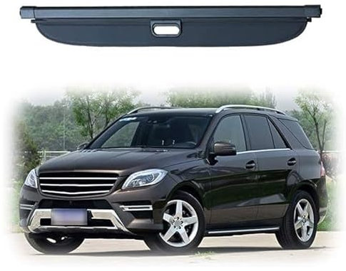SHWEYFNZ Auto Laderaumabdeckung Kofferraum für Mercedes Benz Ml W164 Ml320 Ml350 Ml400 500 Ml63 AMG 2006-2011, Auto Einziehbarer Laderaumabdeckung Kofferraum Privatsphäre Zubehör