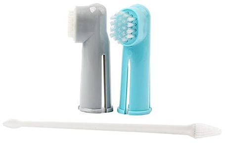 Toyvian 15 Stück Teiliges Haustier Zahnbürsten mit Fingerzahnbürsten für Hunde Katzen Langlebige Sichere Zahnpflegeaccessoires zur Effektiven Zahnreinigung und Plaquebeseitigung bei