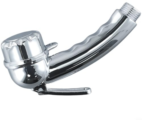 Jotekonoby Marine-Duschkopf, 1,27 cm Anschluss mit Start/Stopp-Taste, verchromte Handbrause für Wohnmobil, Wohnmobil, Wohnwagen, Boot und Camping, kompakt, 14,5 cm