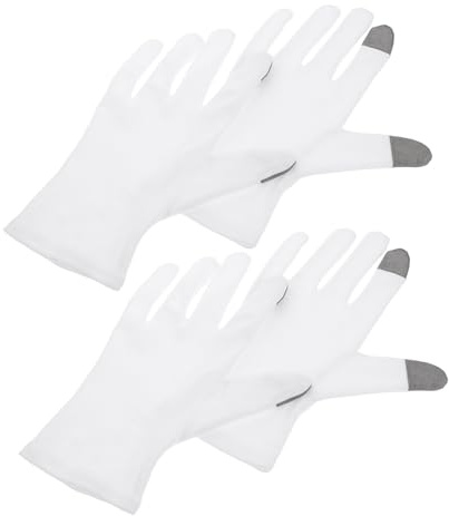 ULTECHNOVO 2paare Baumwollhandschuhe Zum Schlafen Mit Integrierter Handlotion Für Feuchtigkeitspflege Touchscreen-kompatibel Für Trockene Hände Wiederverwendbar Für Damen
