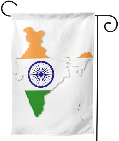 Drapeau de la carte de l'Inde saisonnier pour l'extérieur, durable double face pour décoration de vacances