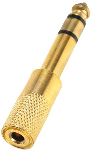 OUNONA Adaptateur Audio Mâle vers Femelle avec Prise Jack Stéréo Compatible Micro et Casque Connecteur Professionnel pour Amplificateur Guitare et Piano Portable et Facile à Utiliser